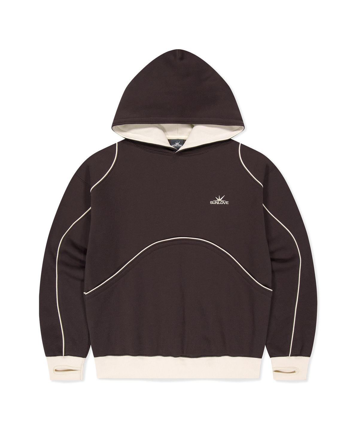 썬러브투어(SUNLOVETOUR) Crescent Brushed Hoodie Brown