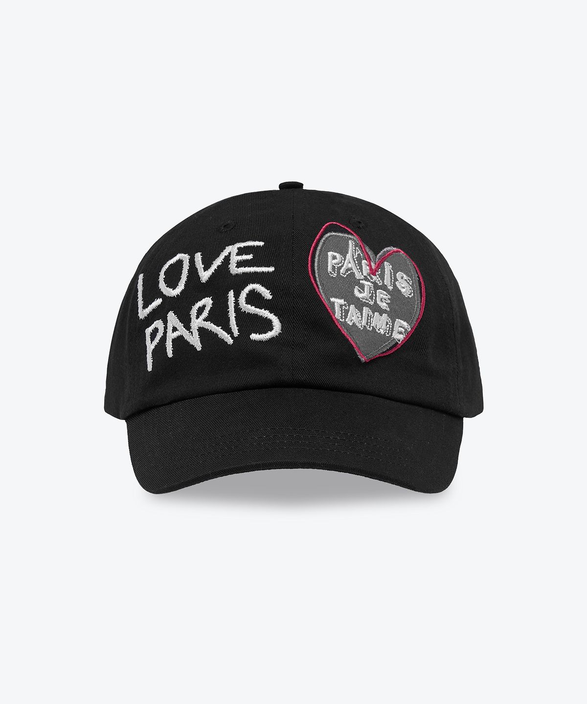 웨스켄(WESKEN) LOVE PARIS WASHED BALL CAP (BLACK)