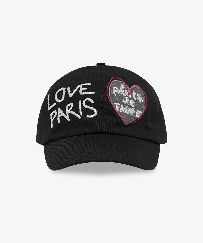 LOVE PARIS WASHED BALL CAP (BLACK)