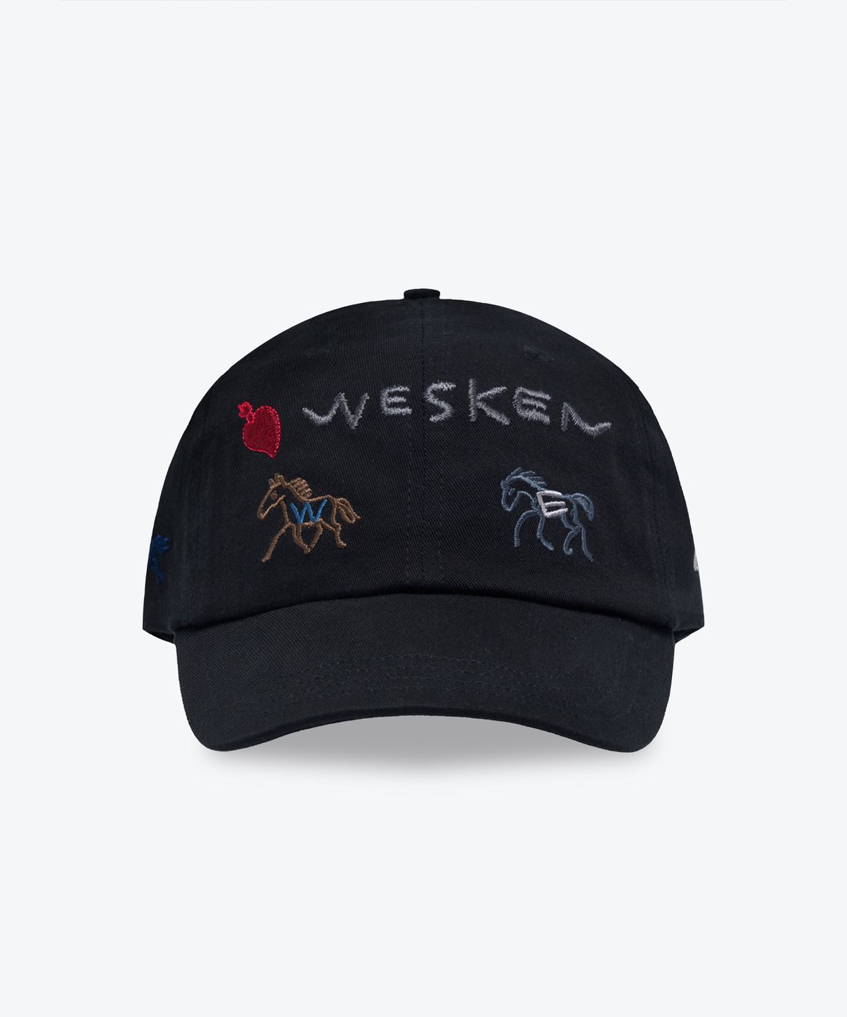 웨스켄(WESKEN) MERRY GO AROUND WASHED BALL CAP (BLACK)