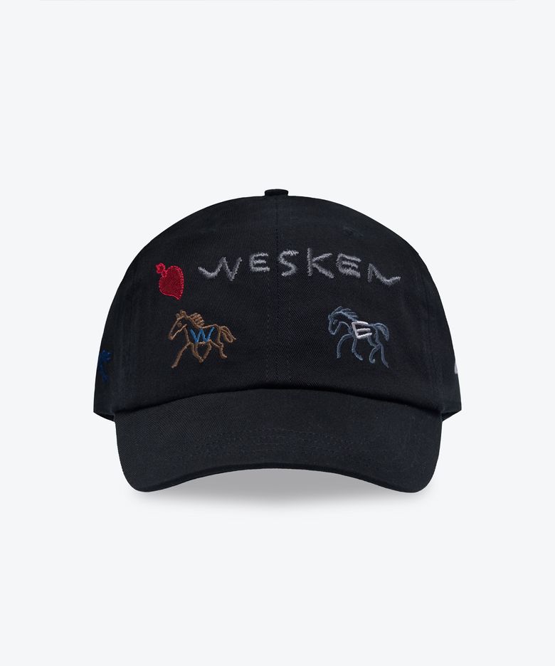 MERRY GO AROUND WASHED BALL CAP (BLACK)