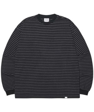 NM BORDER LONG SLEEVE TEE - BLACK