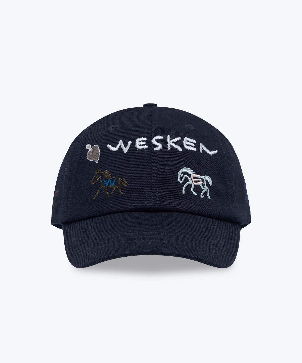 웨스켄(WESKEN) MERRY GO AROUND WASHED BALL CAP (NAVY)