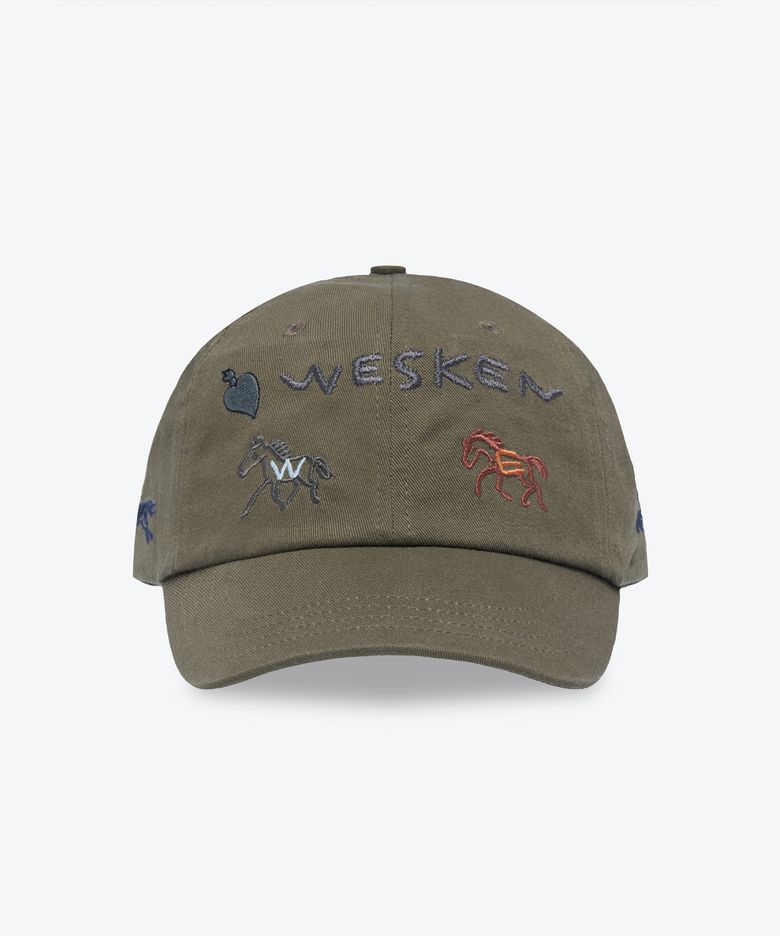 MERRY GO AROUND WASHED BALL CAP (OLIVE)