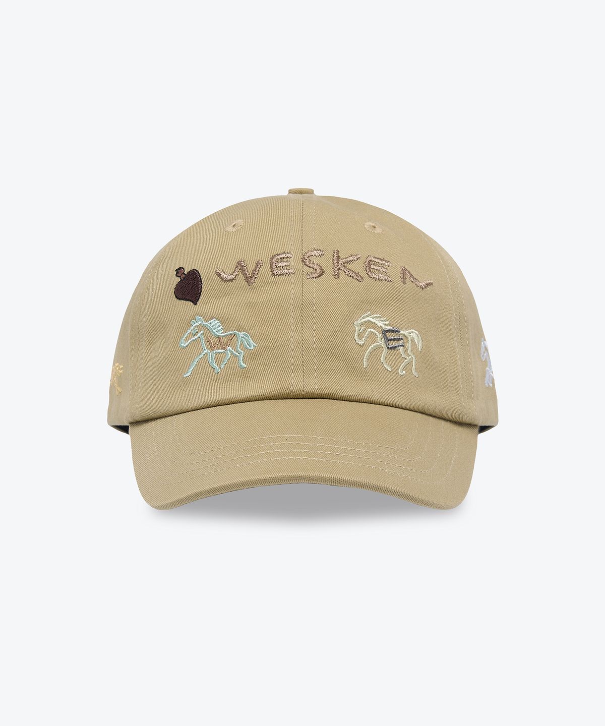 웨스켄(WESKEN) MERRY GO AROUND WASHED BALL CAP (BEIGE)