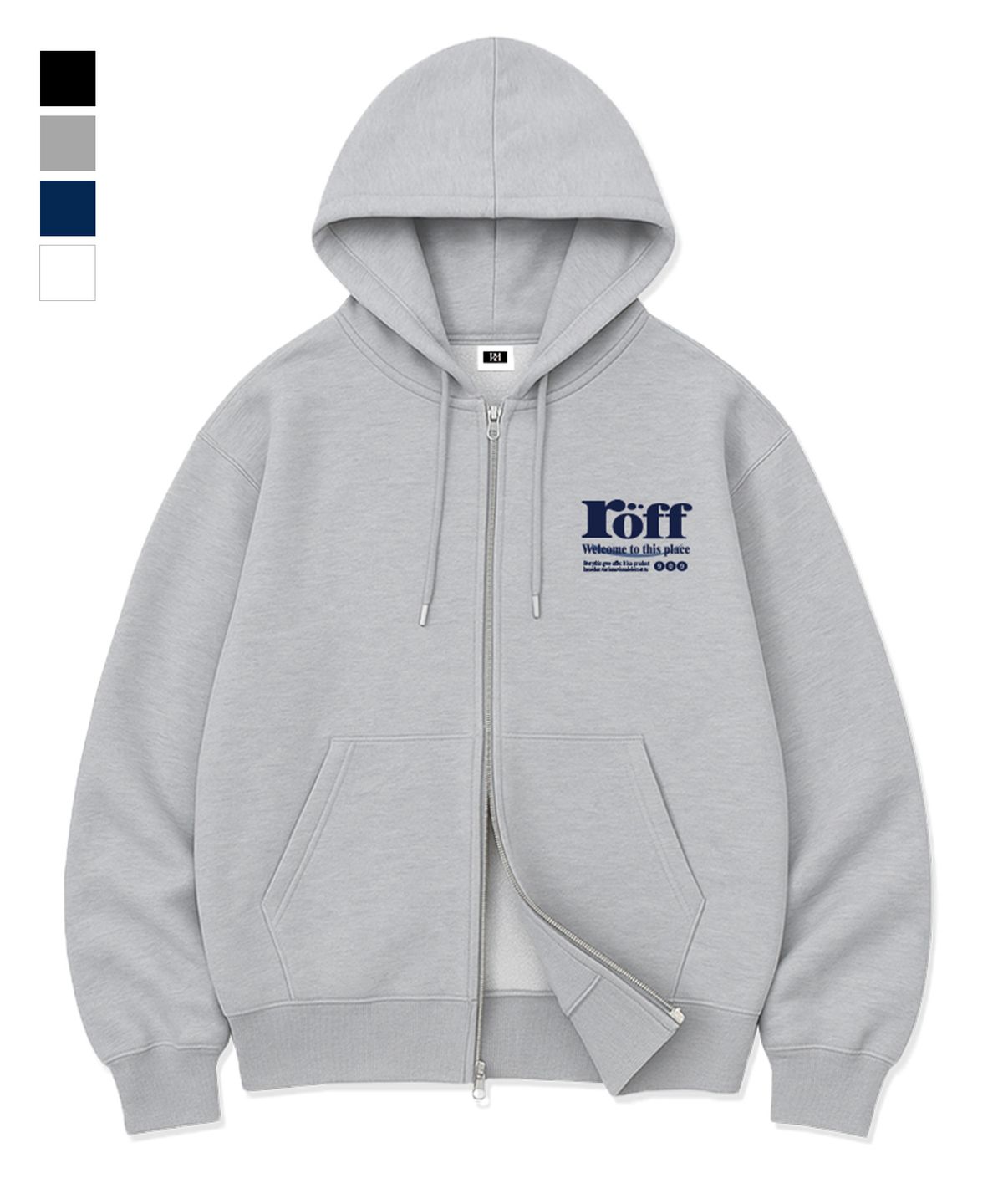 랜덤오프(RANDOMOFF) RÖFF TYPE PLAY SPACE MINI OVER FIT 2-WAY ZIP-UP (4color)
