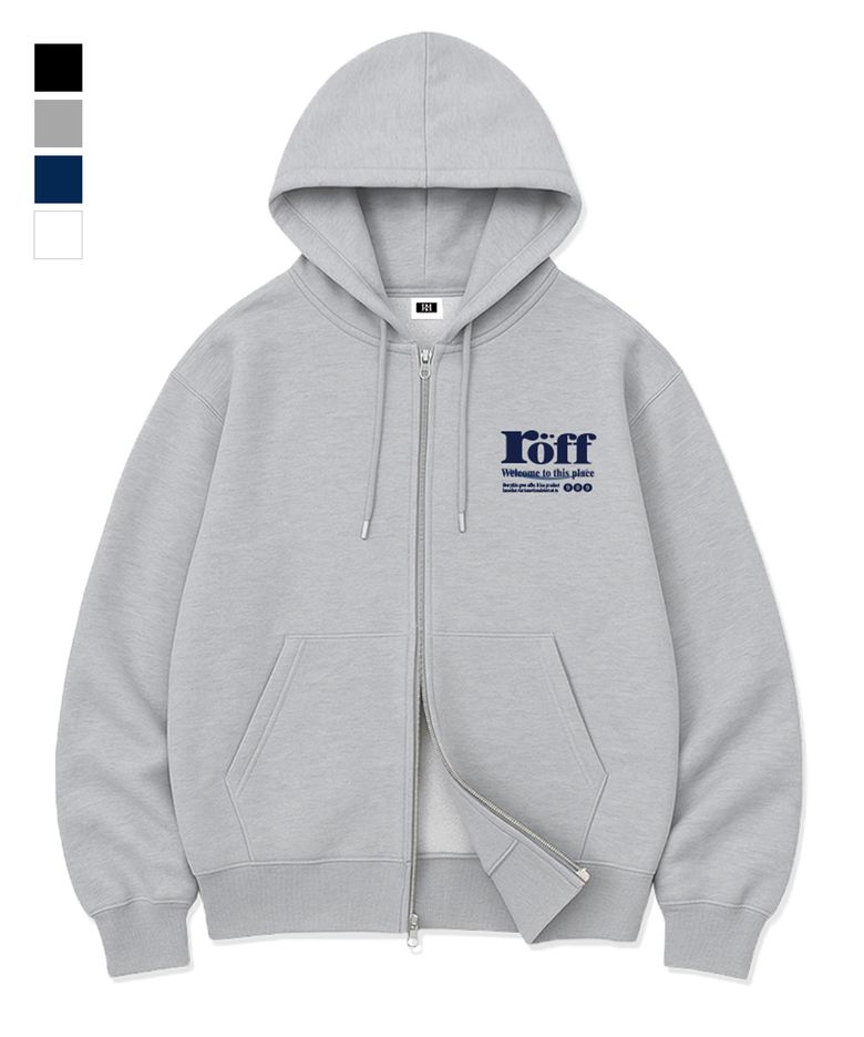 RÖFF TYPE PLAY SPACE MINI OVER FIT 2-WAY ZIP-UP (4color)