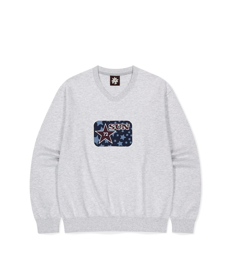 Star V Sweat Heather Grey