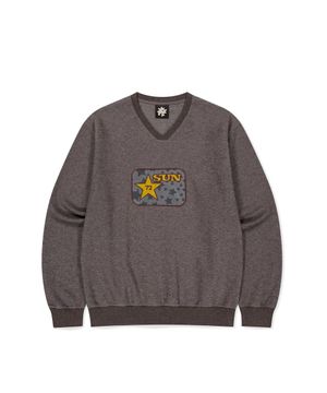 Star V Sweat Heather Brown