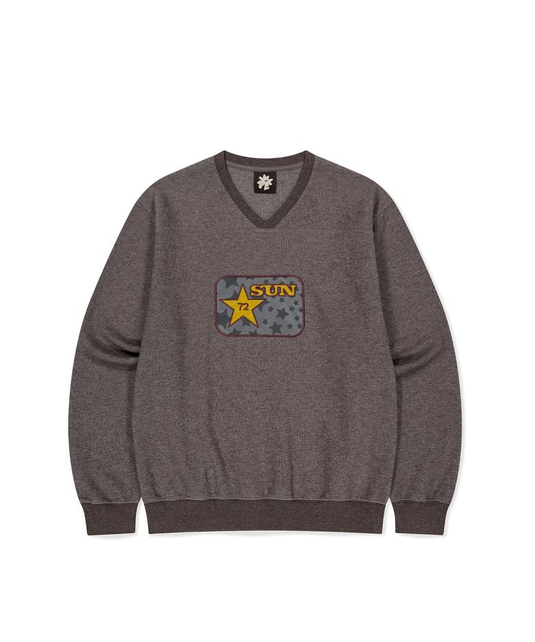 Star V Sweat Heather Brown