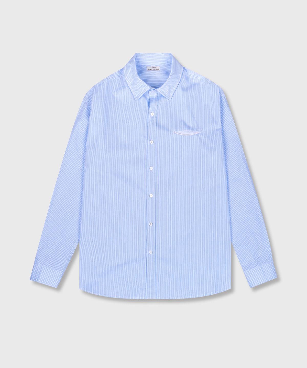 토프(TOFF) Stripe wire shirts (Sky blue)