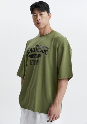 스튜디오 쿨링 스판 오버핏 반팔 티셔츠 숏 슬리브