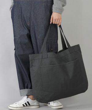 라운드 볼륨 펜타곤포켓 에코백  RVP-146 차콜