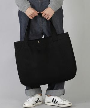 라운드 볼륨 무지 에코백 RVS-147 블랙