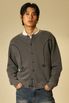 AMOU Pigment Sweat Cardigan CHACOL GRAY