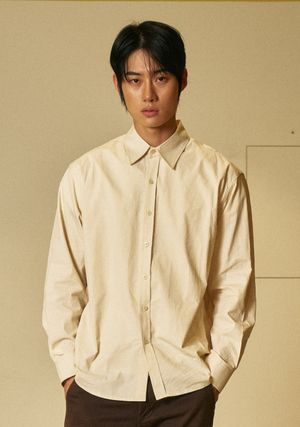 Solid stripe BIO Shirts CREAM