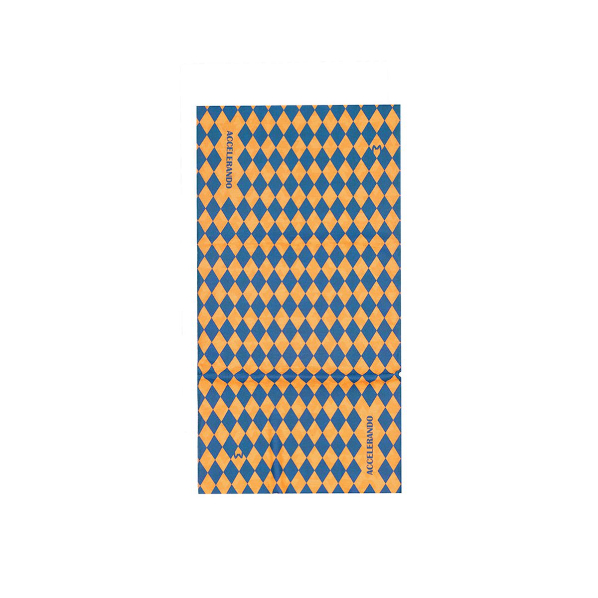 아첼레란도(ACCELERANDO) TM04BU-OR 아가일 체크 투블라 마스크 Blue-orange