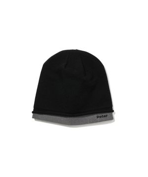 PETER LAYERED BEANIE - BLACK