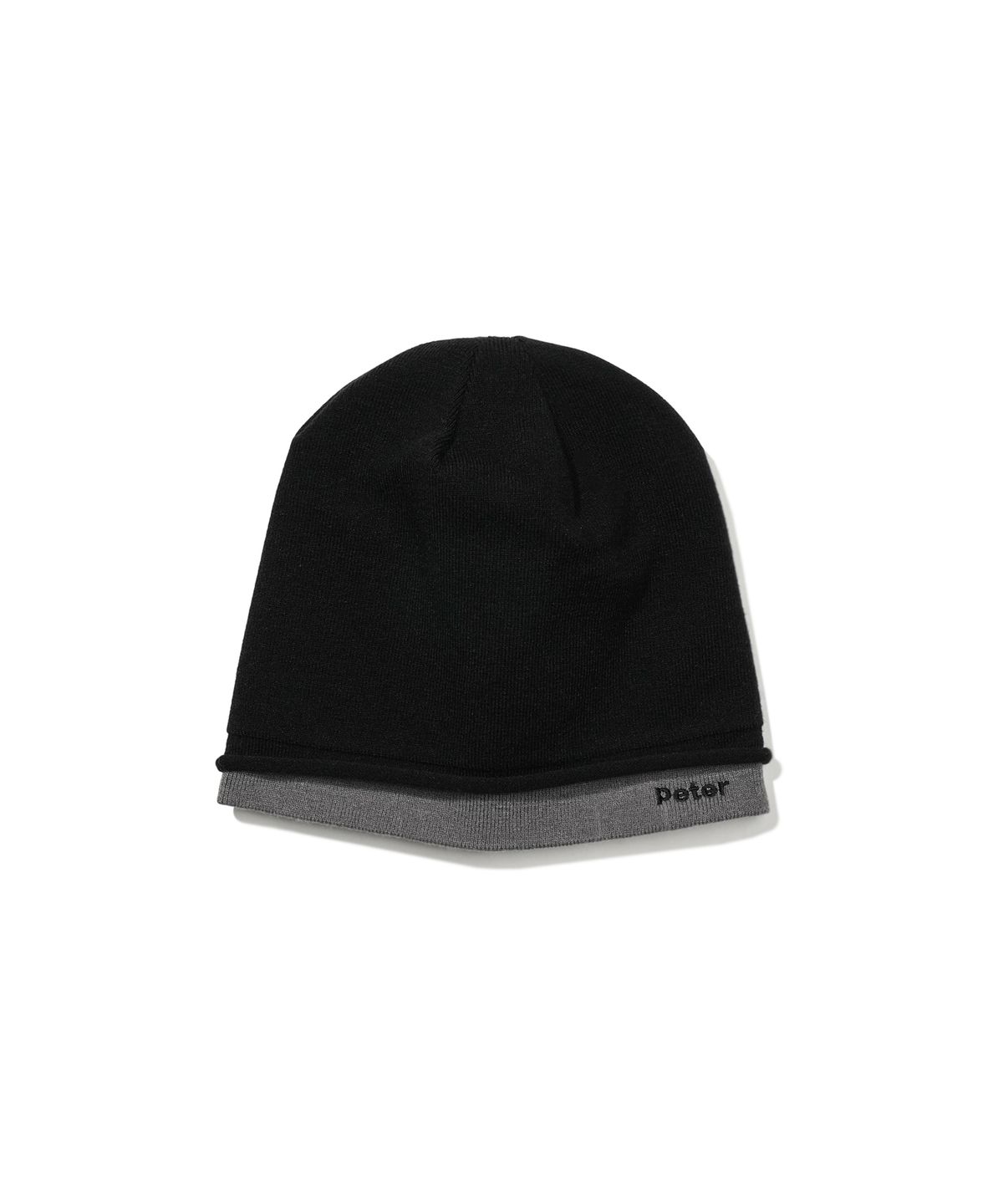 마이네임이즈피터(MYNAMEISPETER) PETER LAYERED BEANIE - BLACK