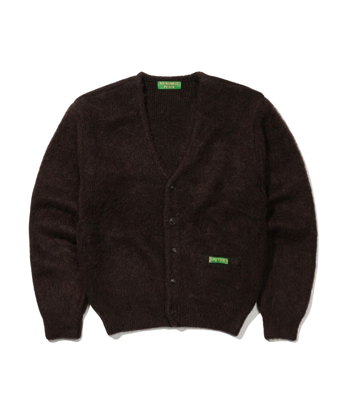 마이네임이즈피터(MYNAMEISPETER) PETER BRUSHED CARDIGAN - BROWN