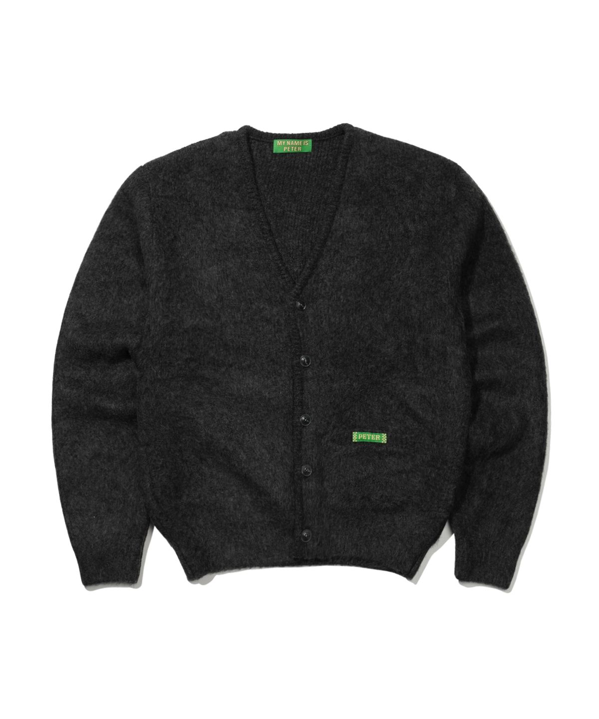 마이네임이즈피터(MYNAMEISPETER) PETER BRUSHED CARDIGAN - CHARCOAL