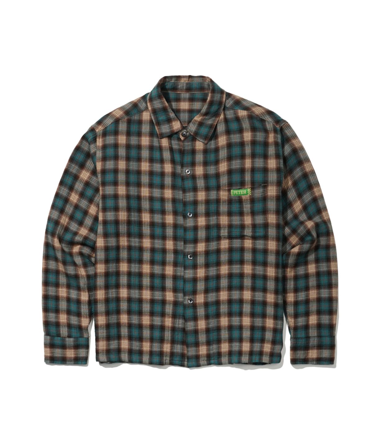 마이네임이즈피터(MYNAMEISPETER) PETER VINTAGE CHECK SHIRT - GREEN
