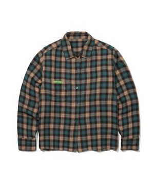 (W) PETER VINTAGE CHECK SHIRT - GREEN