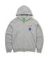 PETER STAR APPLIQUE ZIP HOODIE - GRAY