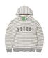 PETER APPLIQUE STRIPE ZIP HOODIE - IVORY