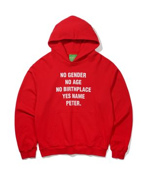 SLOGAN HOODIE - RED