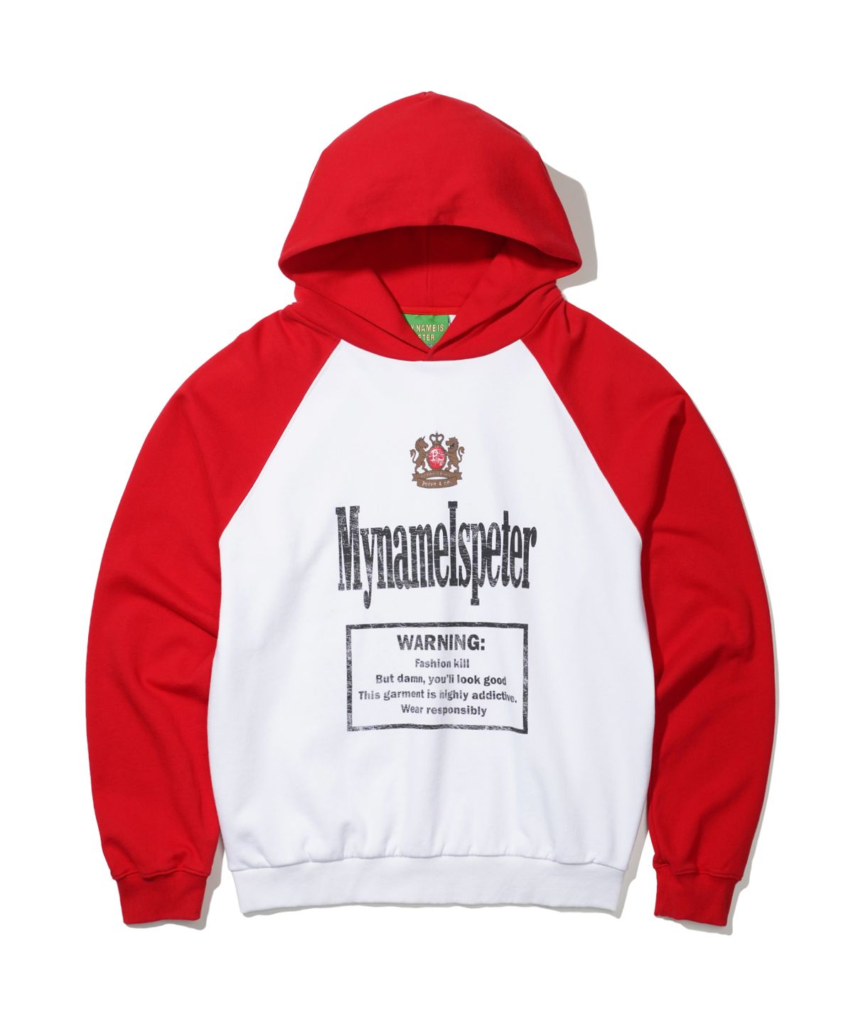 마이네임이즈피터(MYNAMEISPETER) DONT SMOKE HOODIE - RED