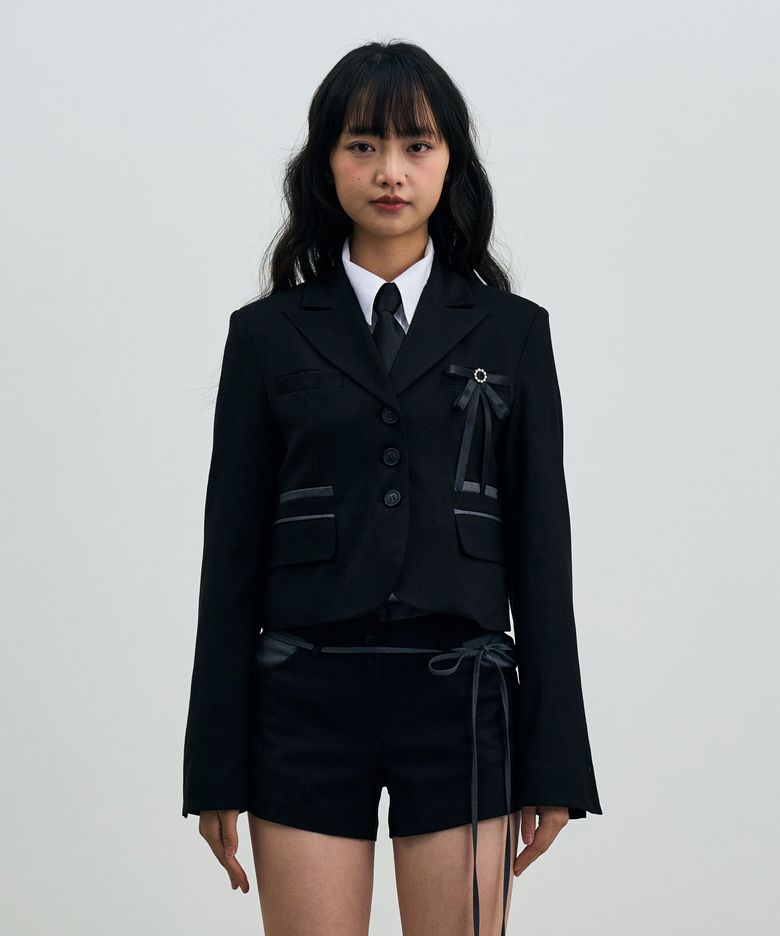 ASTRAL CROP JACKET / BLACK