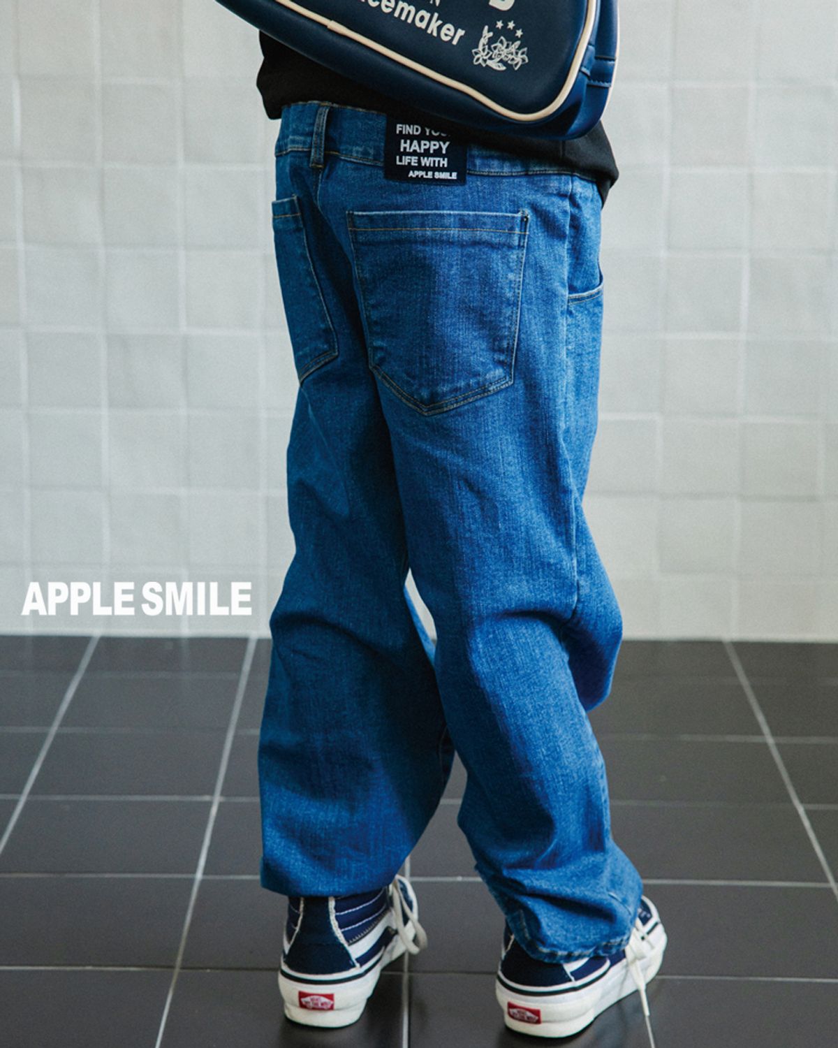 애플스마일(APPLESMILE) 테이프 청 데님