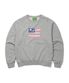 USA FLAG APPLIQUE SWEATSHIRT - GRAY