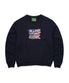 USA FLAG APPLIQUE SWEATSHIRT - NAVY