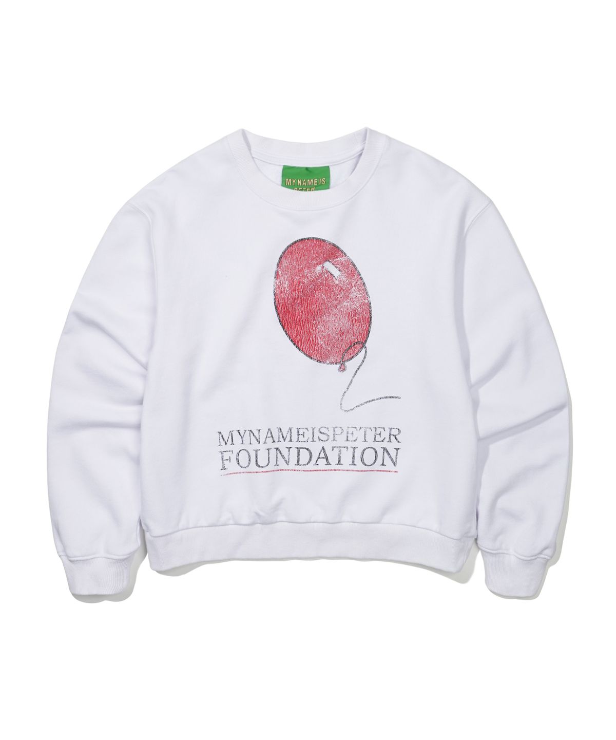 마이네임이즈피터(MYNAMEISPETER) (W) PETER RED BALLOON SWEATSHIRT - WHITE