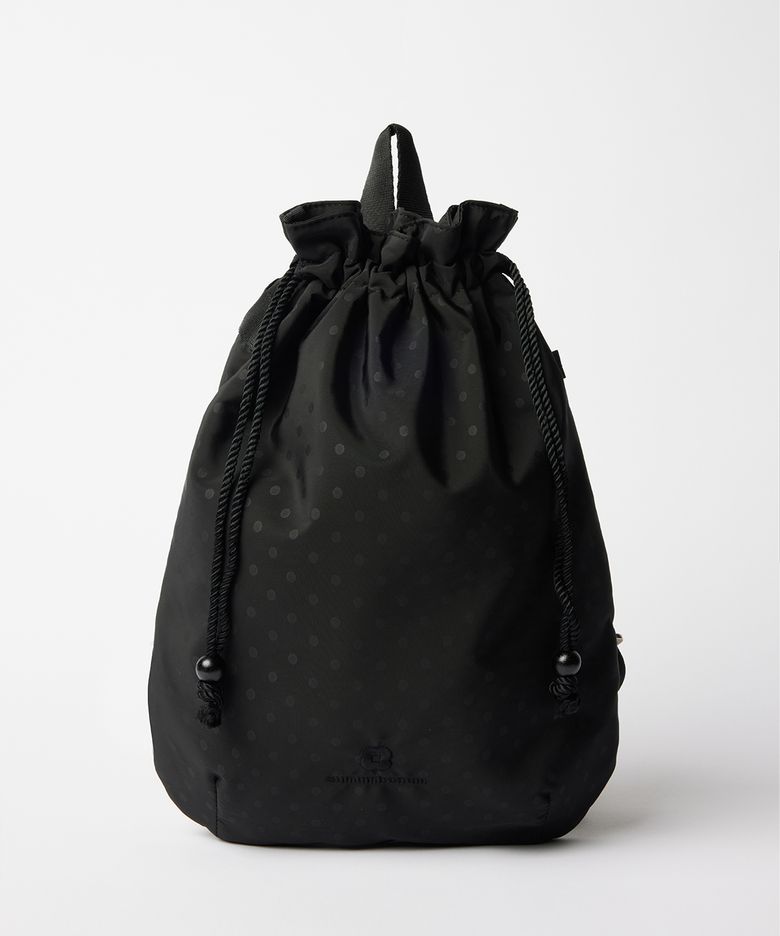 Dot string backpack [Black]