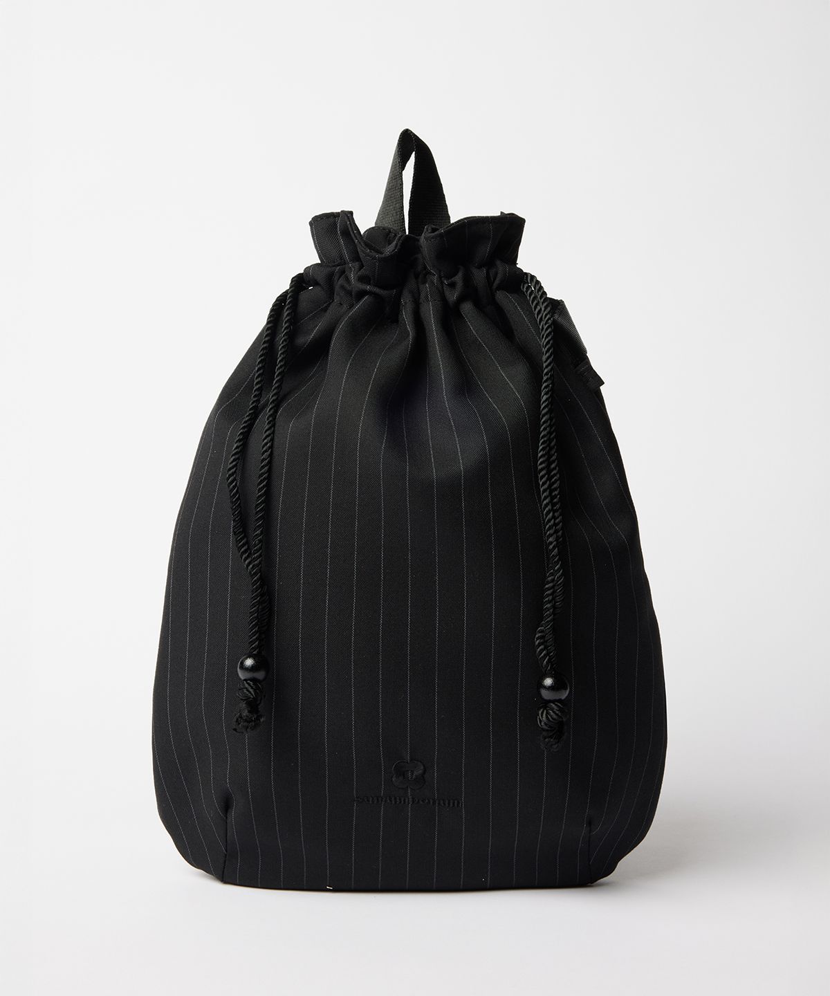 수뭄보눔(SUMUMBONUM) Stripe string backpack [Black]