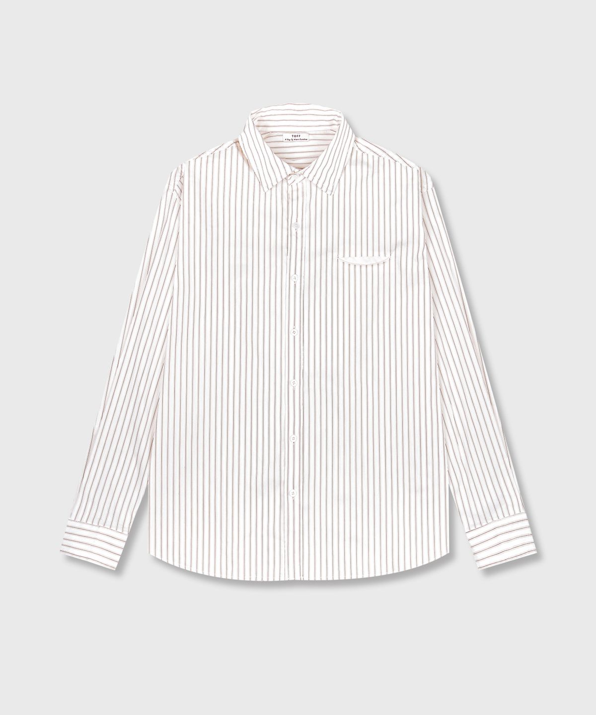 토프(TOFF) Stripe wire shirts (Ivory brown)