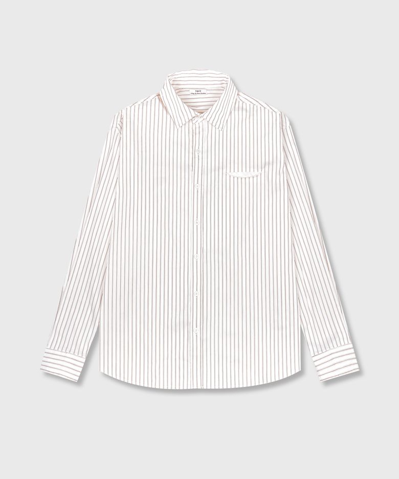 Stripe wire shirts (Ivory brown)