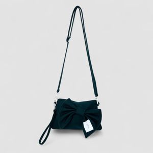 셰리 울 리본 크로스 앤 숄더 클러치 백 _ [그린]