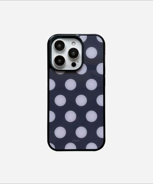 [아이폰17출시][+맥세이프][+갤럭시S26] dot deep navy 글라스 블랙 범퍼 케이스