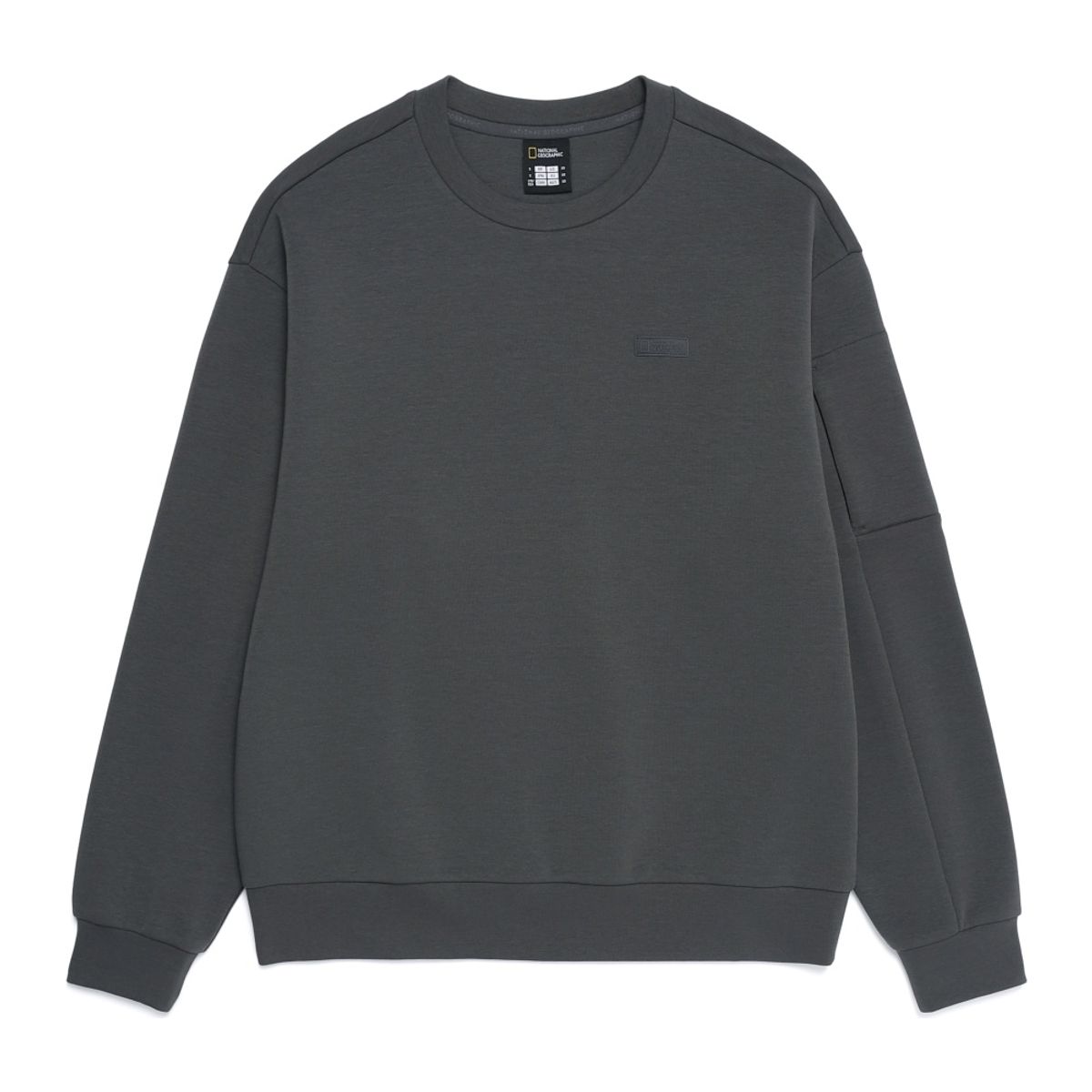 내셔널지오그래픽(NATIONALGEOGRAPHIC) N253USW830 카니 소매포켓 맨투맨 IRON GREY