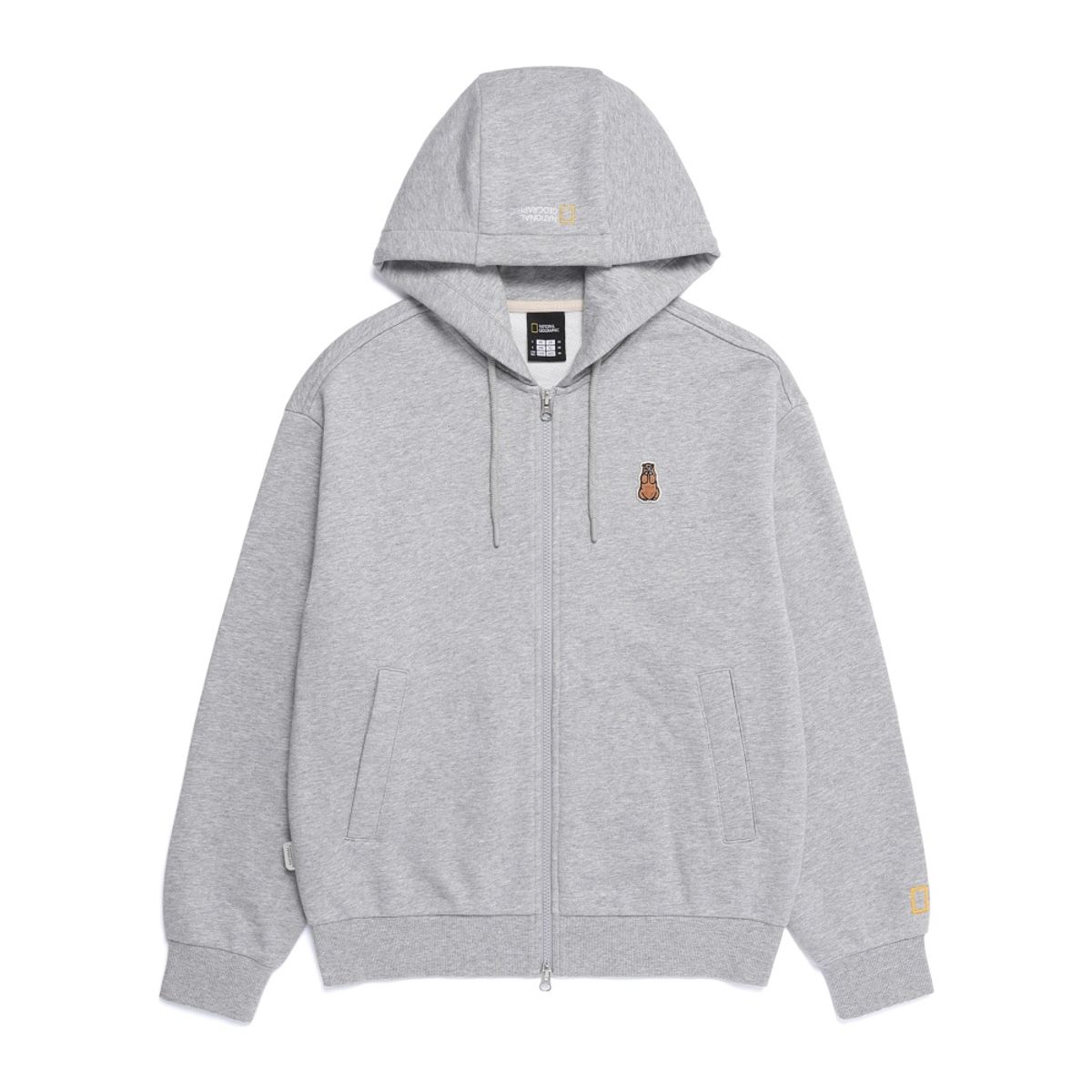 내셔널지오그래픽(NATIONALGEOGRAPHIC) N253UFT910 동물 와펜 후드 집업 M/GREY