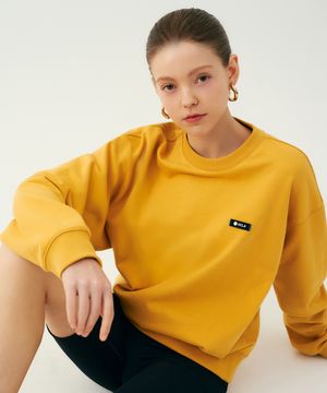 남녀공용 데일리 스몰로고 스웻셔츠[MUSTARD](UB9LT29)