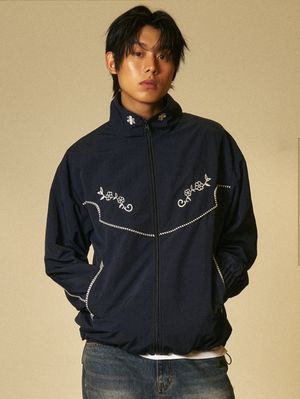 AMOU 60s Western Wind Breaker NAVY