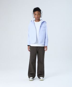 KIDS 코튼 혼방 후드 셔츠 Light Blue