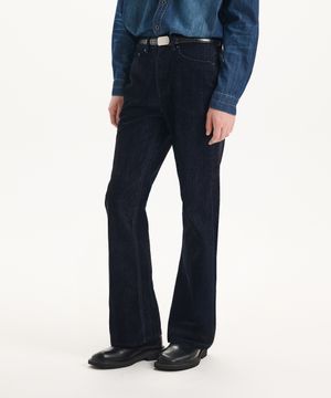 벨벳 플레어 데님 팬츠 [네이비]