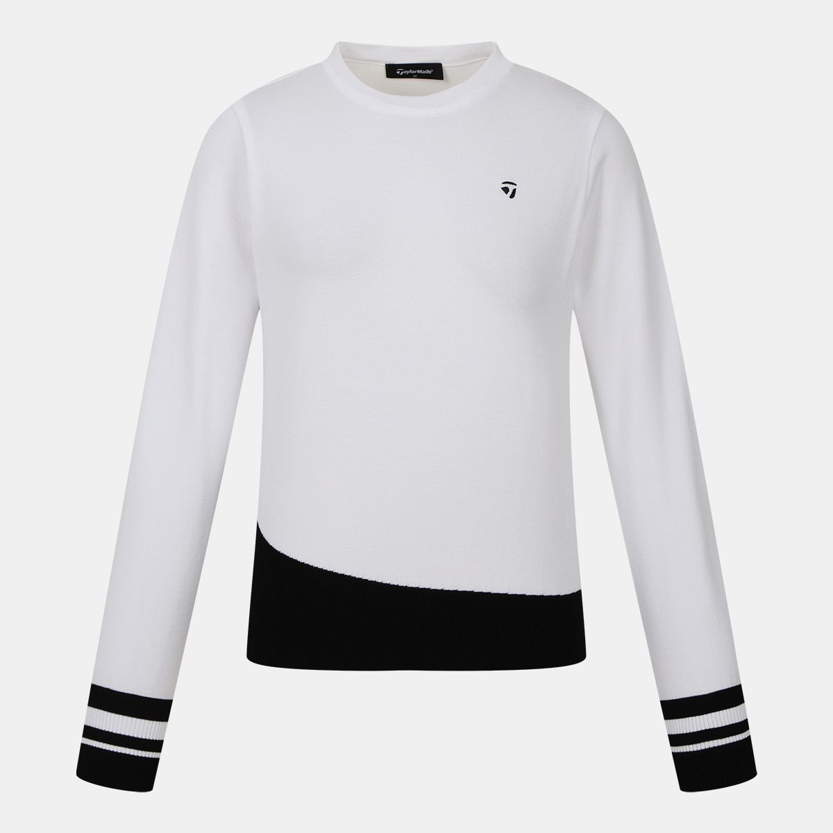 테일러메이드 어패럴(TAYLORMADE APPAREL) 여성 배색 라운드 니트 TSO-72HG24-101