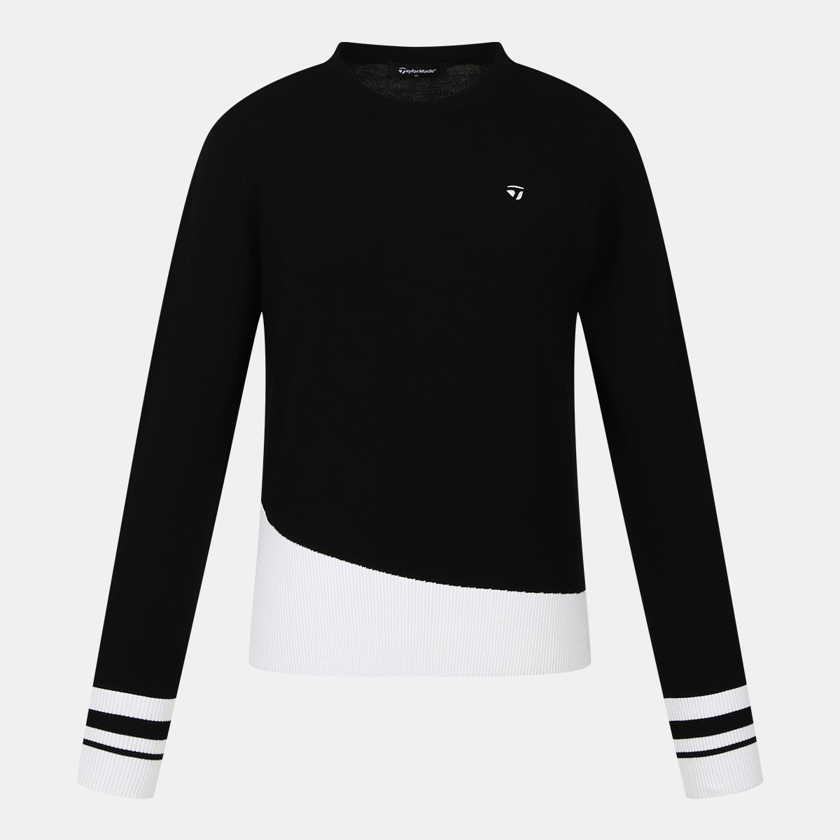 테일러메이드 어패럴(TAYLORMADE APPAREL) 여성 배색 라운드 니트 TSO-72HG24-199